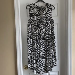 Torrid zebra print challis shirtdress - 1X